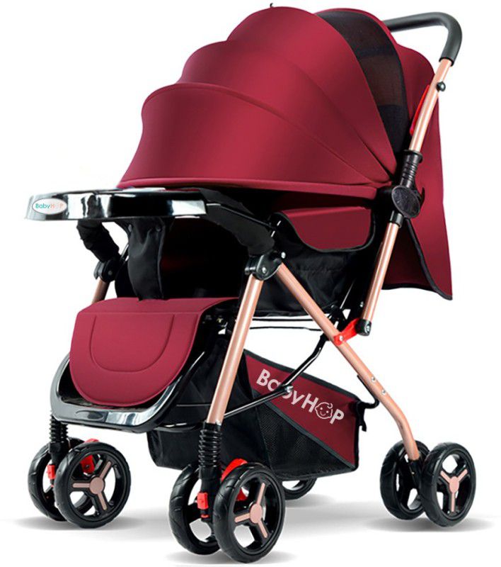 BabyHop Foldable, Lightweight Stroller with Food Tray for 0-3 Year Baby Stroller  (Multi, Red)