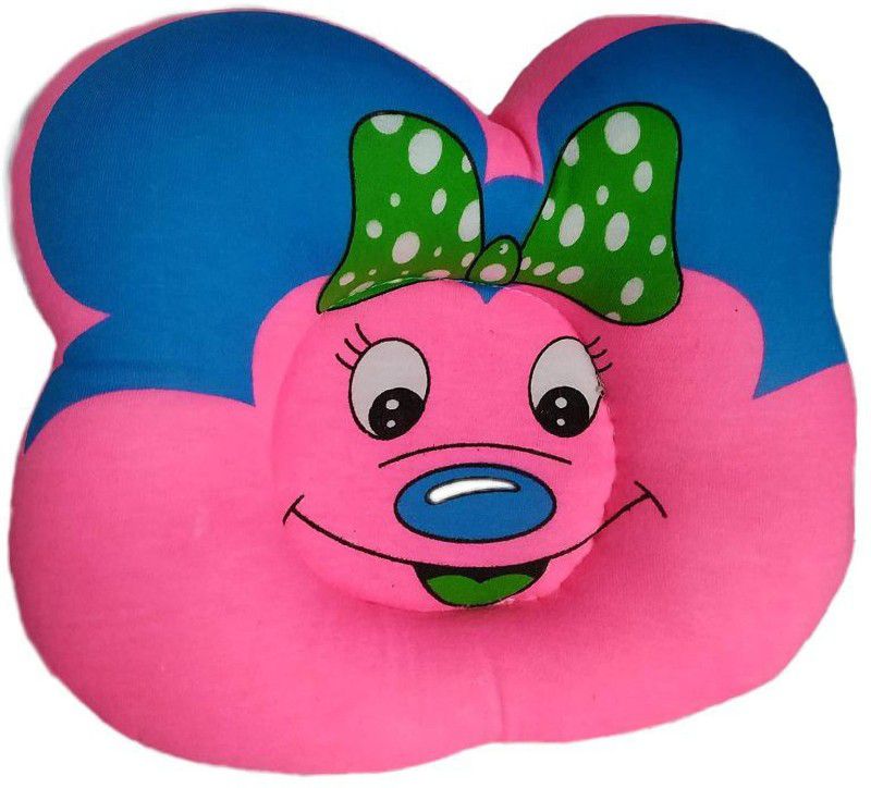 MOM & SON Cotton Toons & Characters Baby Pillow Pack of 1  (Pink)