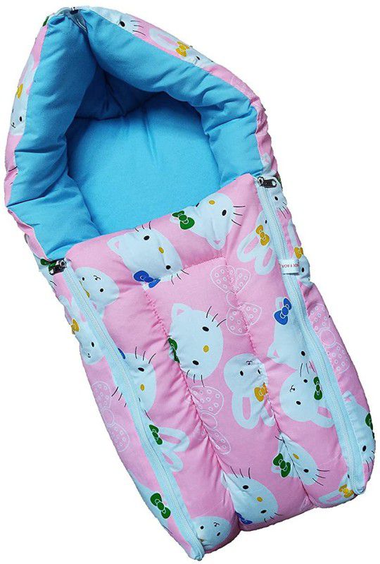 Found Fit Cotton Baby Sleeping Bag/Carry Bag (0-7 Months) Soft & Comfort Sleeping Bag. Sleeping Bag  (Pink)