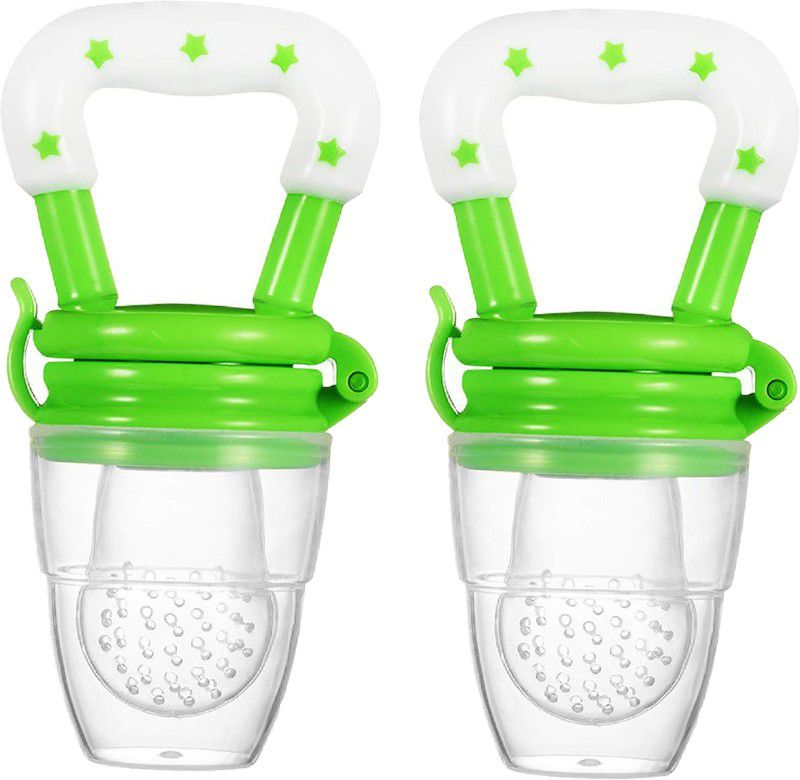Mojo Galerie 2 in 1 Food Feeder&Teether with Extra Silicon Mesh for Babies- Green, Pack of 2 Teether and Feeder  (Green)