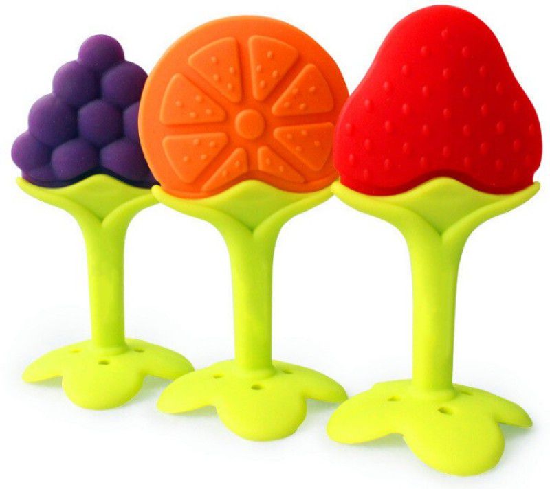 Mini Baby The Baby Store fruit silicon Teether baby teetering toy silicone fruit shape Teether PACK-1 Teether  (Multicolor)