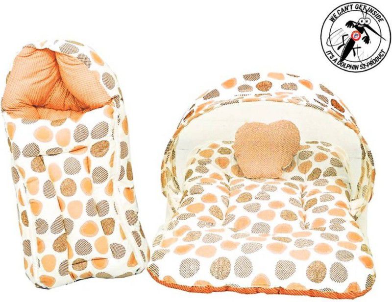 DOLPHIN52 BABY BED COMBO SET OF BABY CARRY BED AND BABY NET BED Sleeping Bag  (Multicolor)