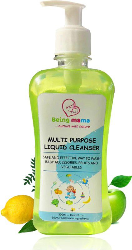 Being mama Multipurpose Liquid Cleanser Anti Bacterial, Vegetables, Fruits Cleanser  (500 ml)