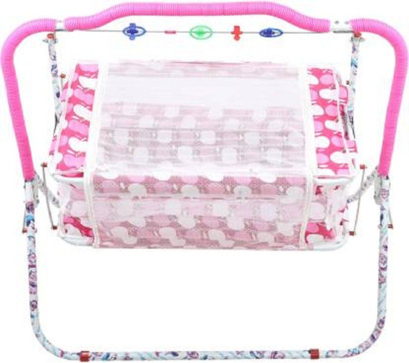 Baby Love Newborn Baby Cradle,Swing,Buggi, Jhula, Palna, Crib, Bassinet with Mosquito Net Bassinet  (Multicolor)