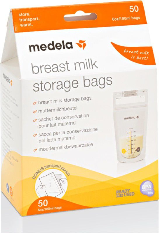Medela Breast Milk Storage Bags (50pcs)  (Pack of 50, Multicolor)