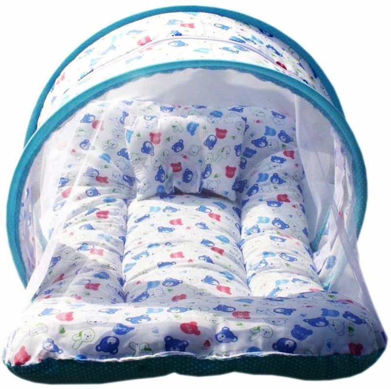 Polyester Infants Mosquito Net  (Blue)