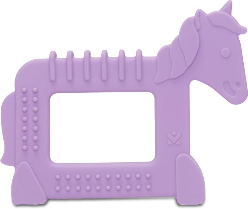 Infantly Horse Shaped Silicone teethers-Purple for New Borns Teether  (Purple)