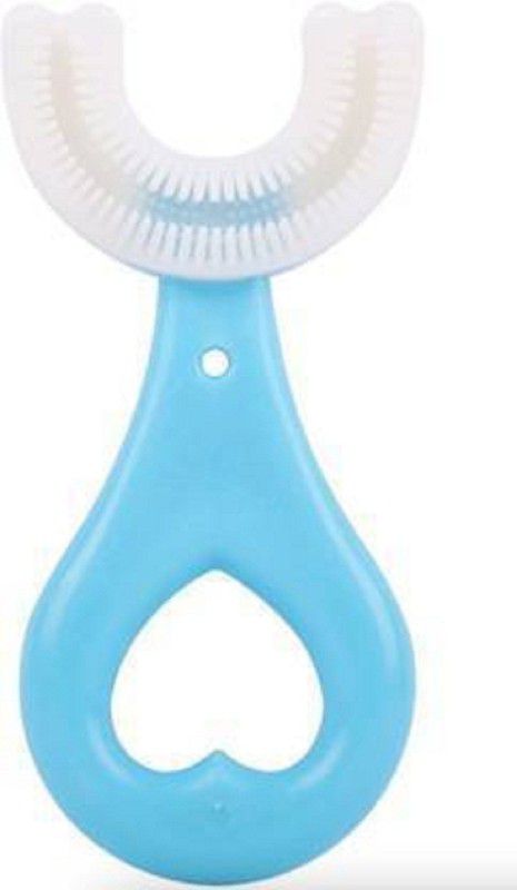BADSHAH AND KHALIFA U Shaped Toothbrush for Kids Manual Whitening Silicone Brush (Multicolor) Teether  (Multicolor)