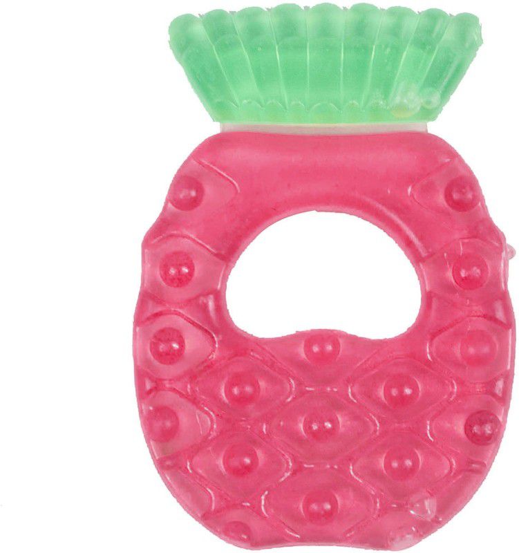 OLE BABY Teether BPA Free Tooth Gel Silicone Pineapple Soothers Food Nibbler/Feeder/Silicon Dental Care Teether or Fruit Teether/Sterilized Water Filled Teether Age 6 - 12 months Teether  (Pink)