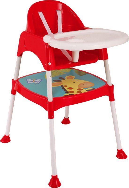 Baby Moo Giraffe Red High Dining Chair  (Red)