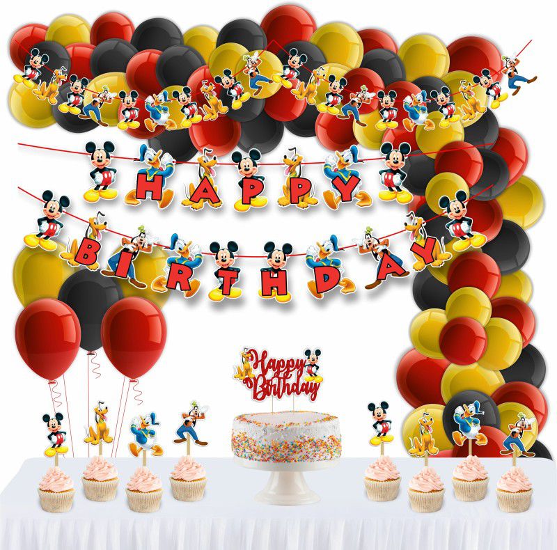 Seyal Mickey Mouse- Birthday combo set-Theme sets  (Set of 1)