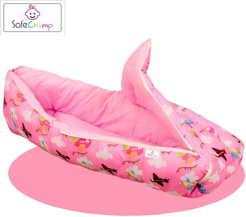 SafeChamp Skyler Baby Sleeping Bag Cum Carry Bag (Pink) Sleeping Bag  (Pink)