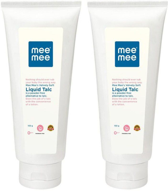 MeeMee fresh feel baby liquid talc,fruit extract, smooth skin, without dust 2 x 150g  (2 x 75 g)