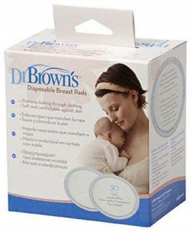 Dr. Brown's Oval Disposable Breast Pads (Pack of 30)  (30 Pieces)