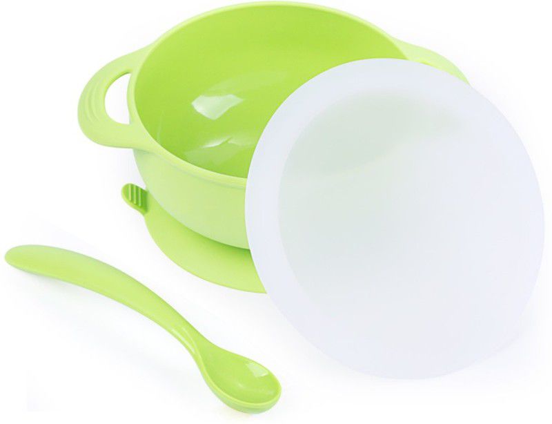 coosnbabbles Suction Bowl - Platinum Cured Silicone  (Apple Green)