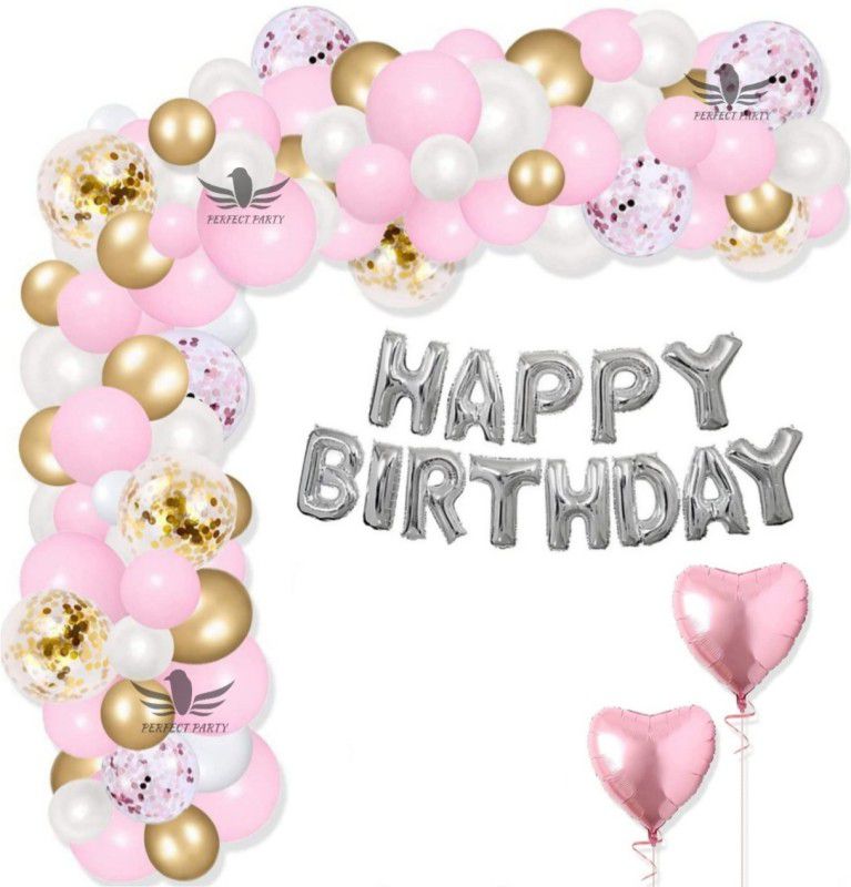 Alaina Happy Birthday Banner Balloons Kit 57 Pcs Decoration Set for Boys Girls  (Set of 57)