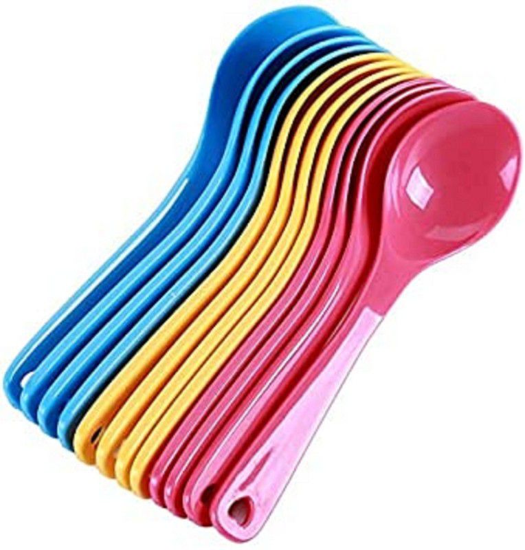 Youme Food Plastic Spoon Set for Baby Feeding Plastic Table Spoon - Plastic  (Multicolor)