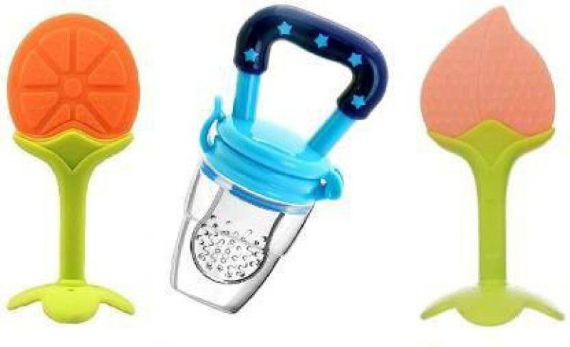 Lilz caress Food Feeder| Fridge & Dishwasher Safe || 100% BPA-Free Teether Set for Boys & Girls - PACK OF 3 - VN12 Teether  (Multicolor)