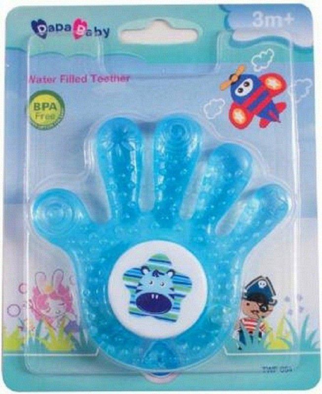 HuddiBABA Baby Teether, Soft Water Finger Teether .For New Born Babies Teether  (Blue)