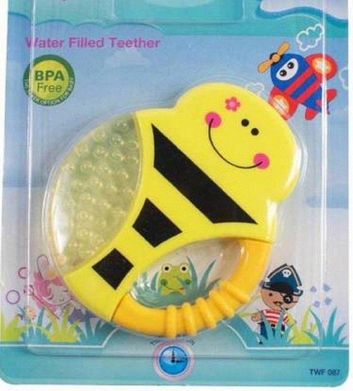 Adeka BPA Free Tooth Gel Silicone Shape Rattle Baby Toy Soothers Food Nibbler Teether For Babies . Teether  (Yellow)