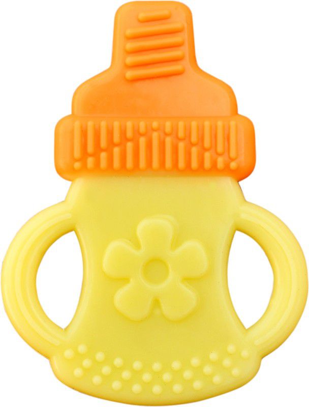 The Little Lookers Super Soft Silicone Teether| BPA Free & toxins Free| Food Grade Quality Silicone teether/Soother for Babies/Infants/Toddlers (Bottle, Pack of 1) Teether  (Multicolor)