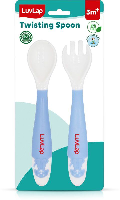 LuvLap Tiny Love Heat Sensitive Baby Feeding Spoon Set, Soft Silicone Tip - Soft Silicone  (Blue)