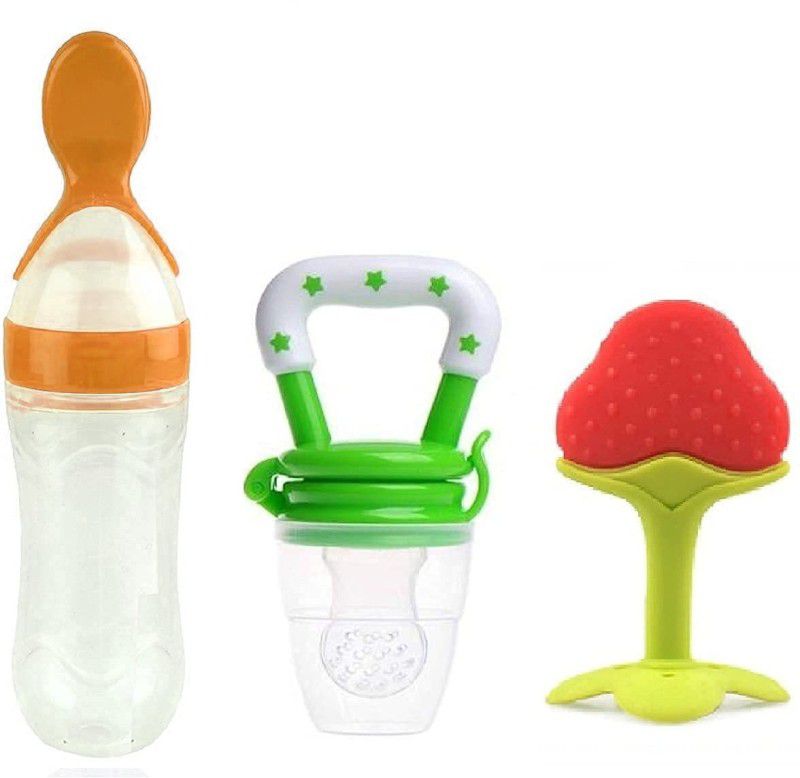 SS Enterprises Fruit Teether, Pacifier Nibbler Teether and Feeder  (Multicolor 7)