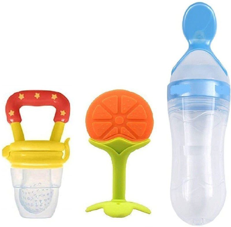SS Enterprises Fruit Teether, Pacifier Nibbler Teether and Feeder  (Multicolor 4)