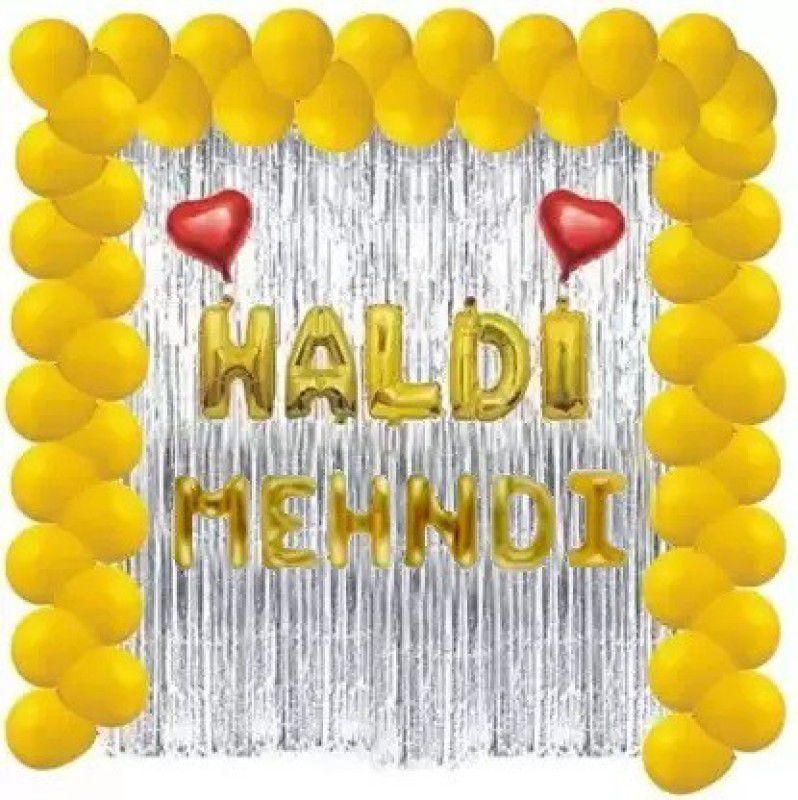 Anayatech Haldi ,mehndi combo with heart foil-pack of 106  (Set of 106)