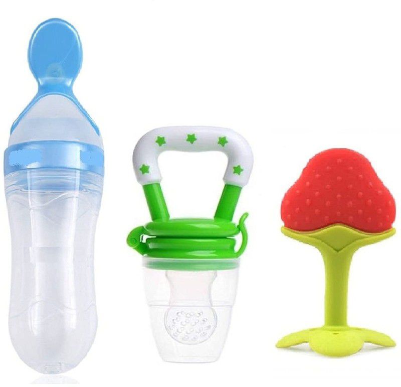 SS Enterprises Fruit Teether, Pacifier Nibbler Teether and Feeder  (Multicolor 3)