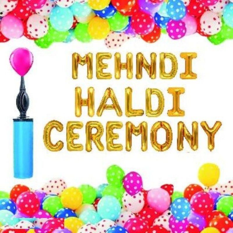 NVRV HALDI CEREMONY, MEHNDI DECORATION SET FOR GIRLS & BOYS WEEDING CELEBRATION  (Set of 53)