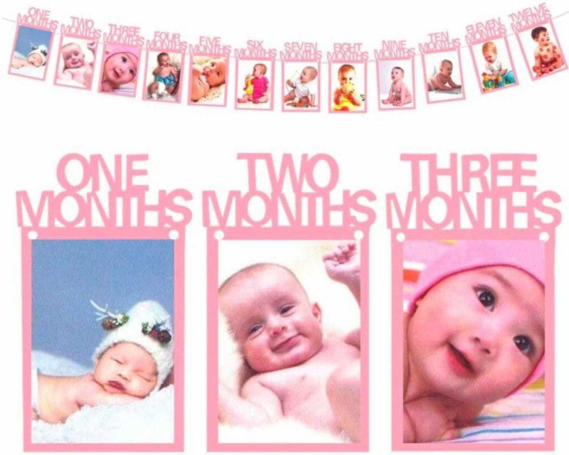 FLIPZONE Monthly Photo Banner (12 Months) Banner (5 ft, Pack of 13)  (Set of 13)