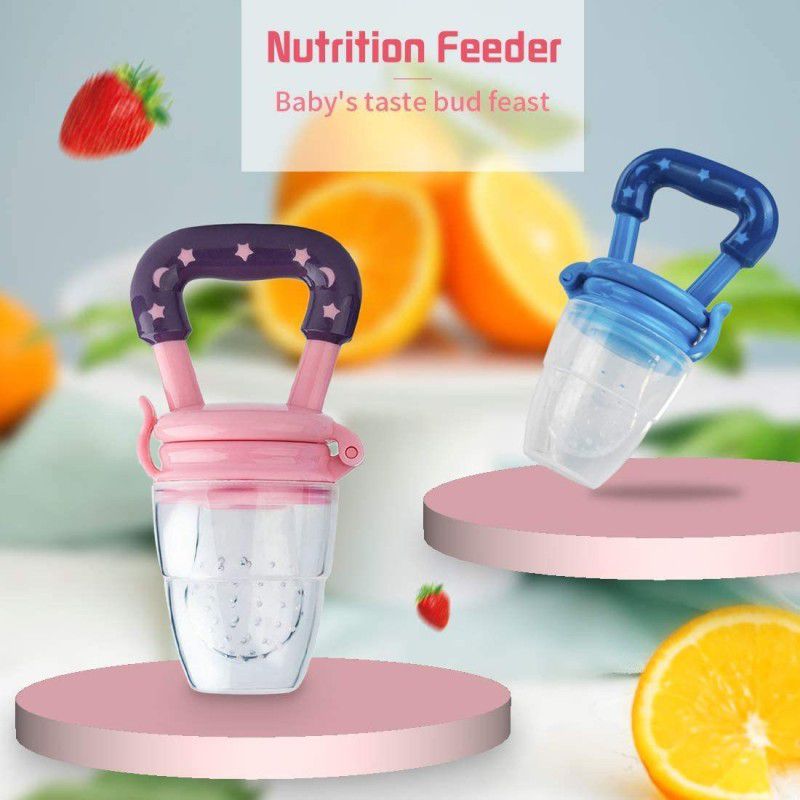 Olsic Baby Food Feeder||Fruit Feeder Pacifier||Fruit Nibbler-Best Toy Fruit Teether c Teether and Feeder  (Pink)
