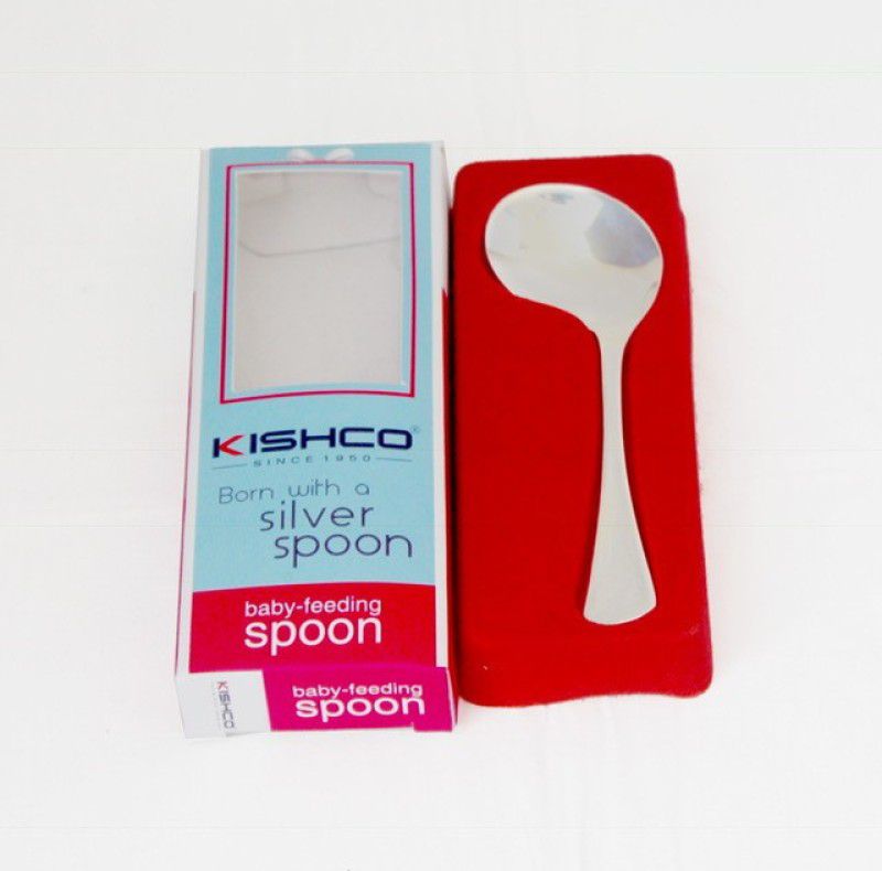 Kishco SP Baby Feeding Spoon - Stainless Steel, Silver Plating  (Silver)