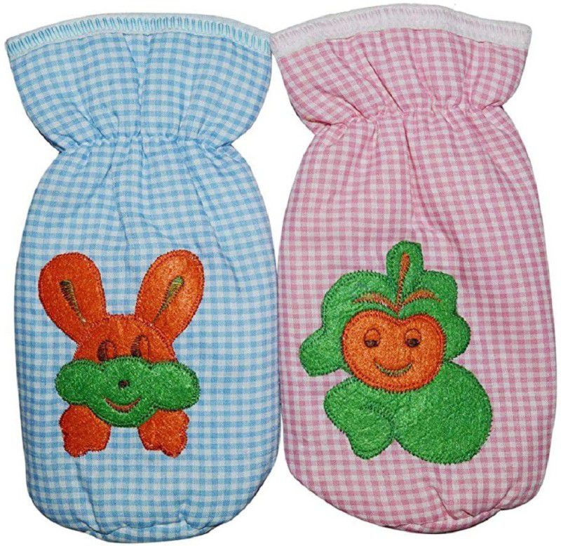 ADRIEL BRINGING JOY Baby Feeding Bottle Cover Checkered Print (Pack of 2)  (Multicolor)
