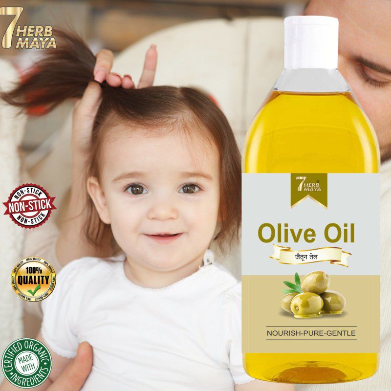 7Herbmaya Olive Oil With Vitamin E & K For Moisturizing & Hydrating Dry Skin Hair Oil  (50 ml)