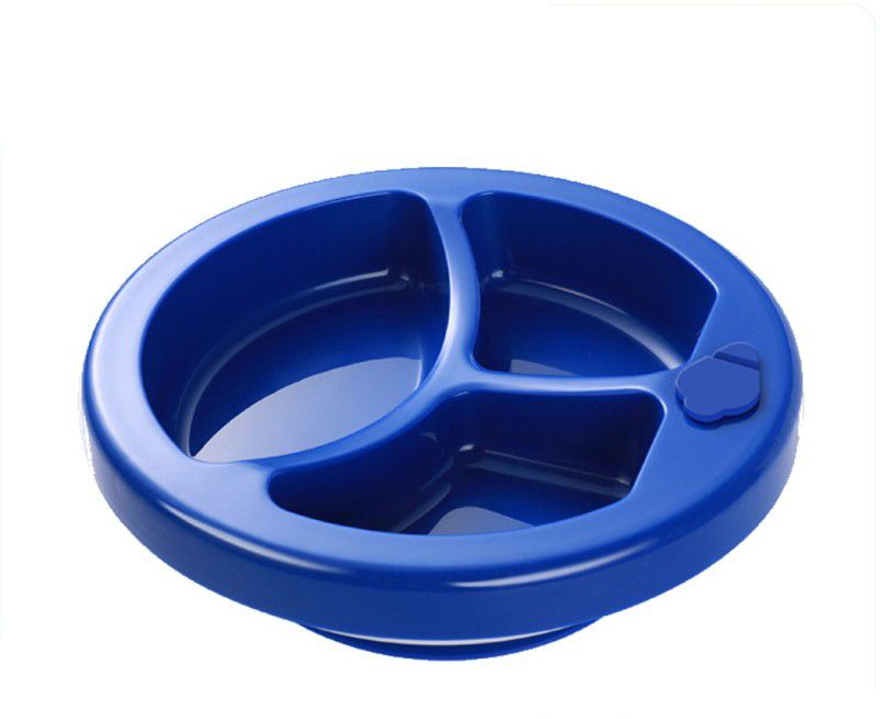 GUCHIGU Baby Hot Plate with Suction Base , 100% BPA Free Feeding Plate for Babies - Food Grade Plastic  (Blue)