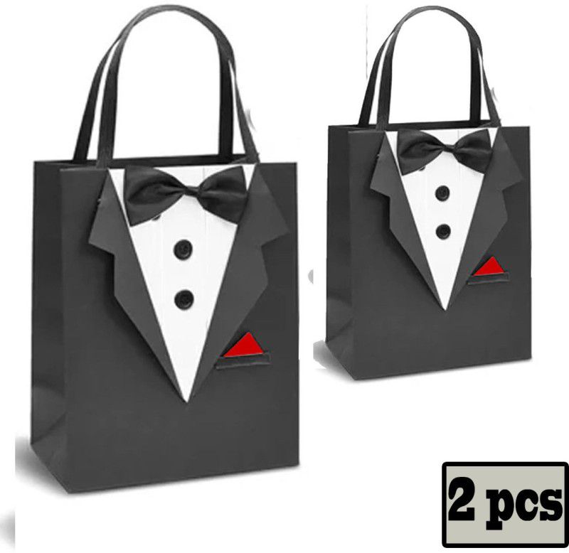 Shopperskart children activity party, shopping bags, birthday gift bags, wedding gift bags.  (Pack of 2, Black, White)