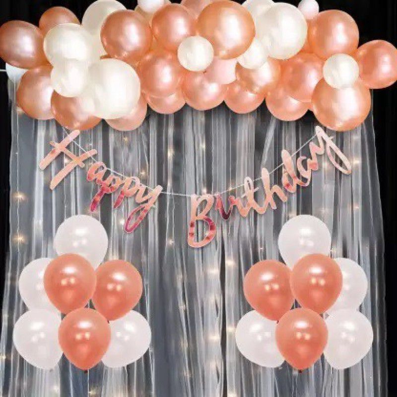 Anayatech rose gold with net birthday combo-pack of 36  (Set of 36)