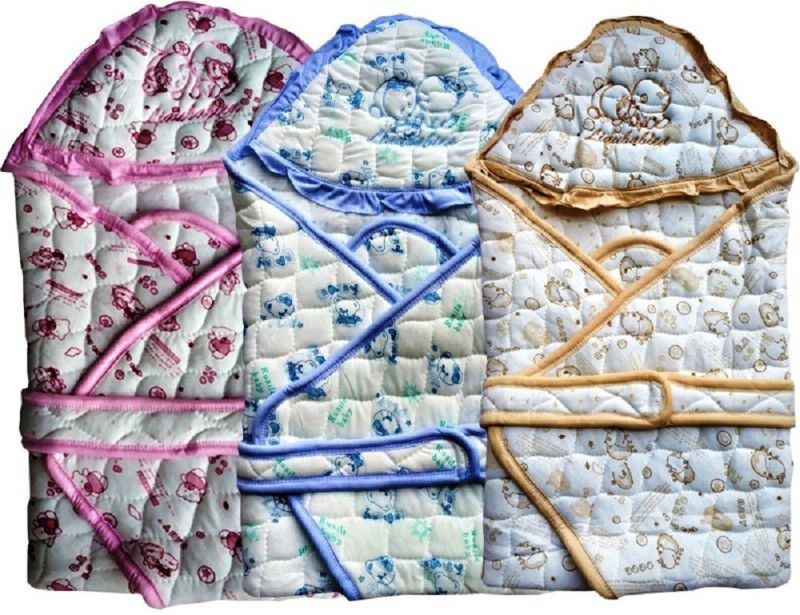 BabyGo Baby Blankets New Born Baby Hooded Wrapper Sleeping Bag for 0-6 Months Sleeping Bag