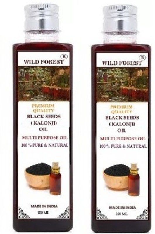 WILD FOREST Organic Black seed (Kalonji) oil 100*2 Hair Oil  (200 ml)