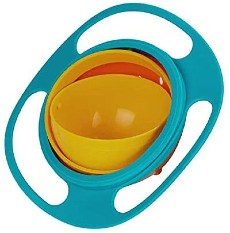 Myraa No Spill Gyro Bowl for Baby and Kids/ 360 Degree Rotation Spill Proof Food Bowl - BPA FREE plastic  (Multicolor)