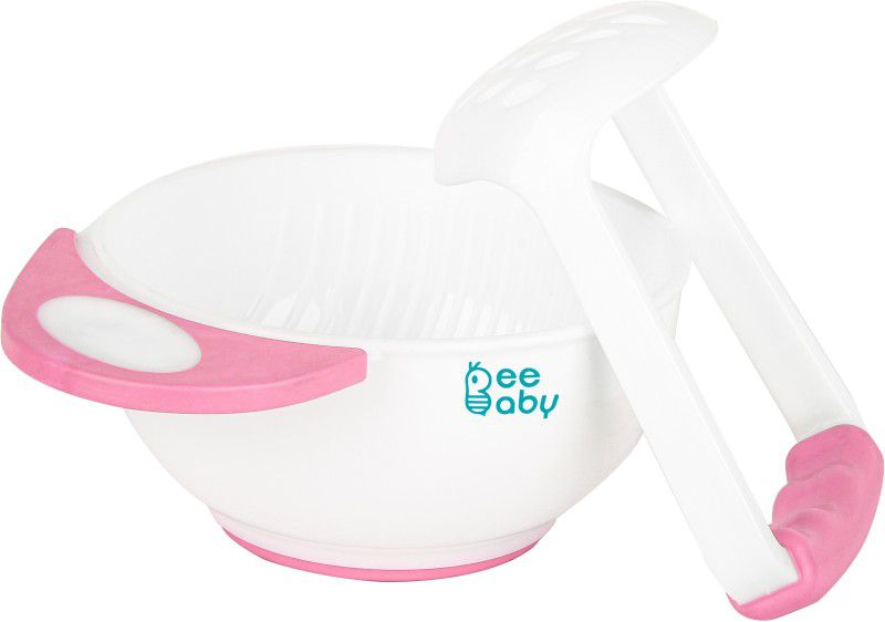 Beebaby Food Mash & Serve Bowl Set For Baby (Pink) - Polypropylene  (Pink)