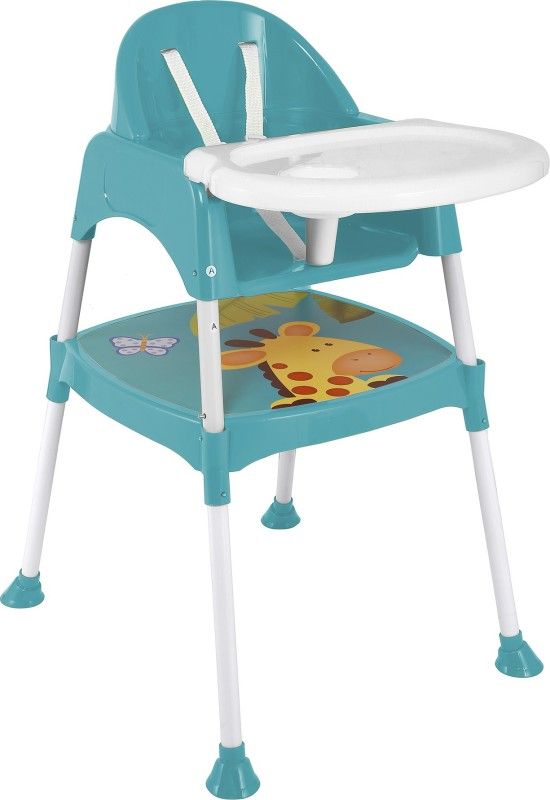 Baby Moo Giraffe Teal High Dining Chair  (Teal)