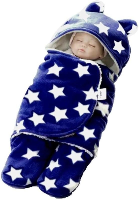 BRANDONN New Born Wearable Sleeping bag Wrapper For Baby Boys And Baby Girls Sleeping Bag  (Blue)
