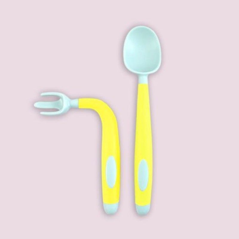 StarAndDaisy Baby Silicone Spoons for Baby and Kids Microwave Dishwasher BPA Free Safe set 2 - Silicone  (Yellow)