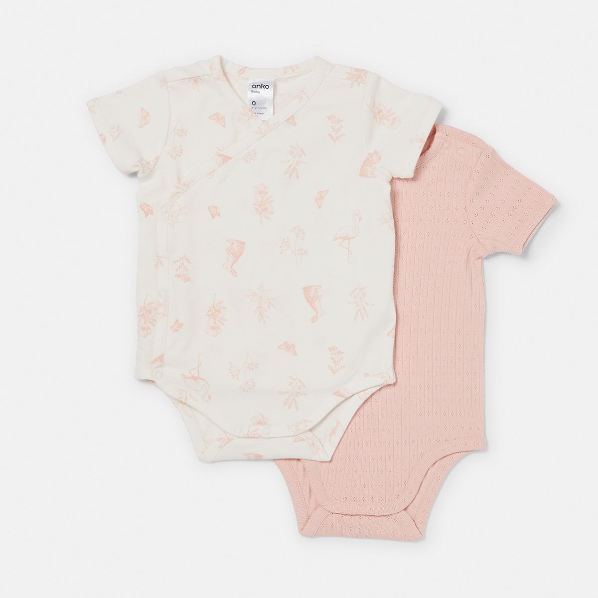 2 Pack Newborn Short Sleeve Bodysuit