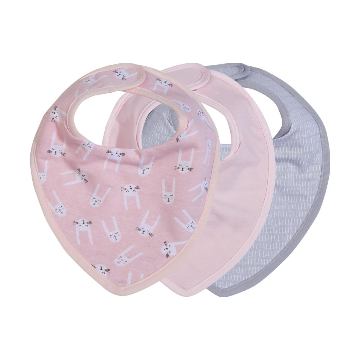 3 Pack Bandana Bibs - Bunny