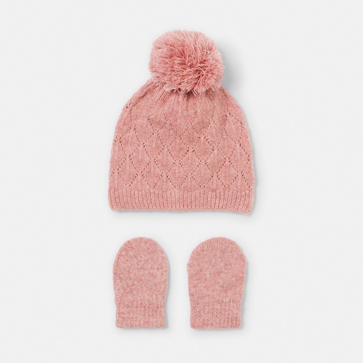 Pointelle Beanie Set