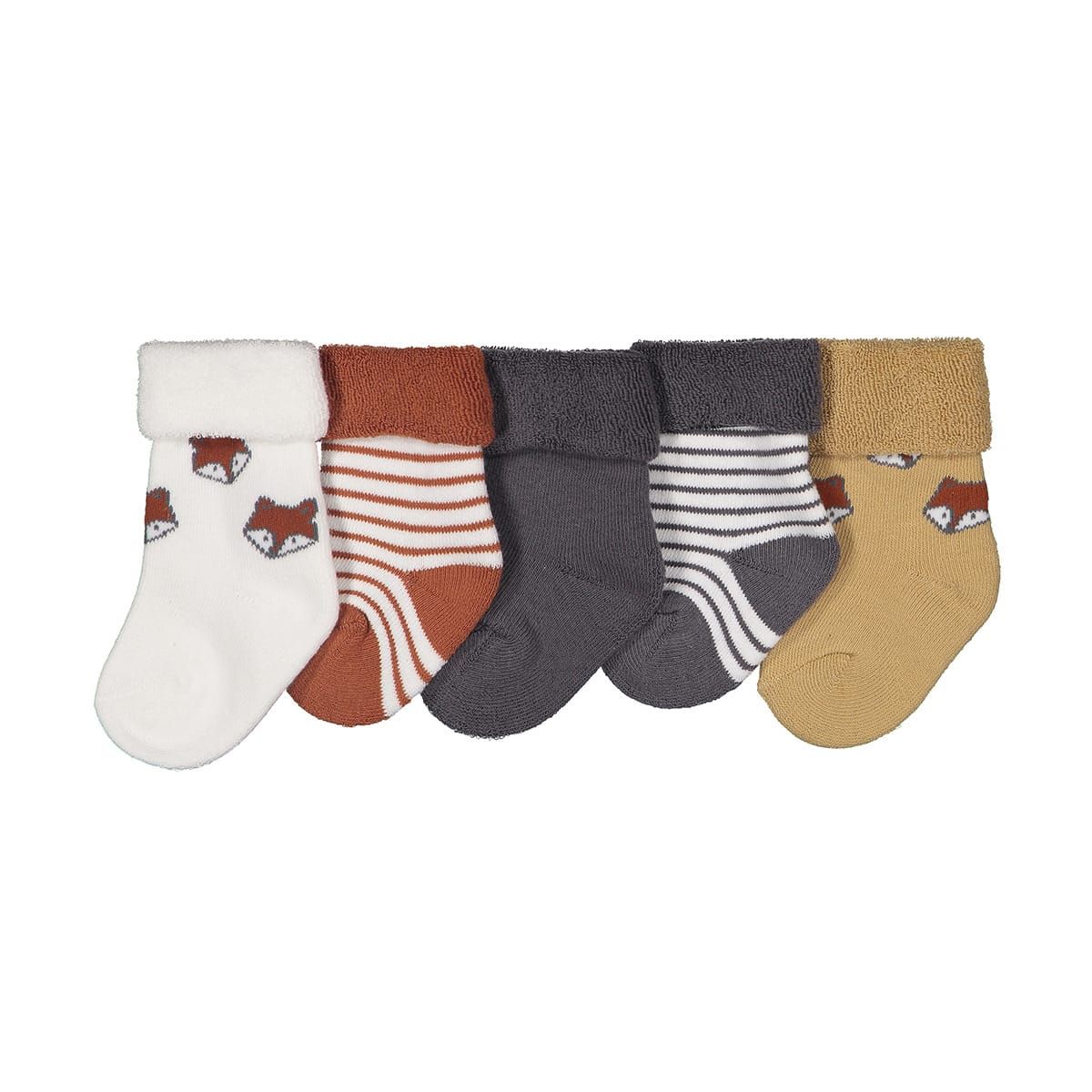 5 Pack Baby Bootee Socks